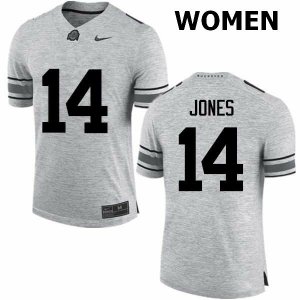 Women's Ohio State Buckeyes #14 Keandre Jones Gray Nike NCAA College Football Jersey September YHZ3844RJ